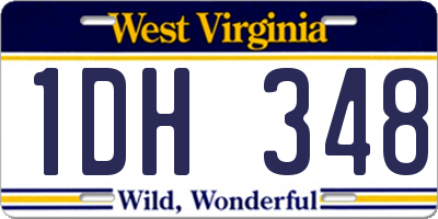 WV license plate 1DH348