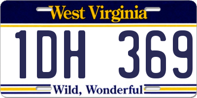 WV license plate 1DH369