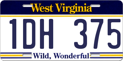 WV license plate 1DH375