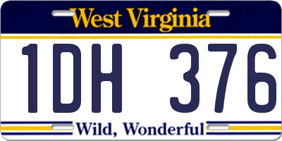 WV license plate 1DH376