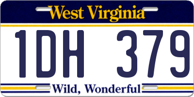 WV license plate 1DH379