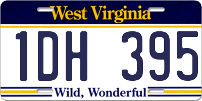 WV license plate 1DH395