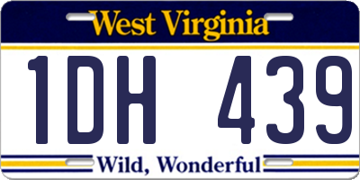 WV license plate 1DH439