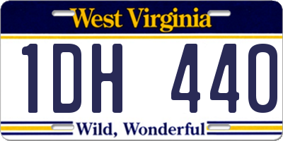 WV license plate 1DH440