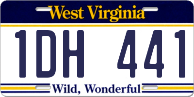 WV license plate 1DH441