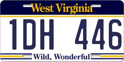 WV license plate 1DH446