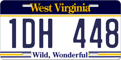 WV license plate 1DH448