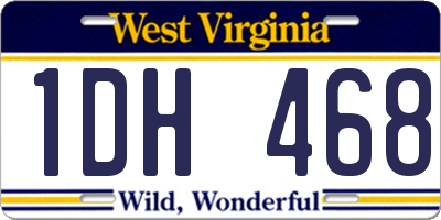 WV license plate 1DH468