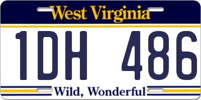 WV license plate 1DH486