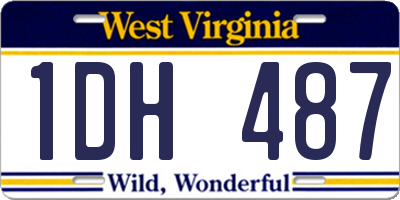 WV license plate 1DH487