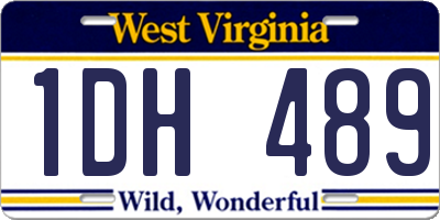 WV license plate 1DH489