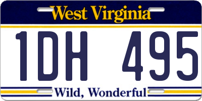 WV license plate 1DH495