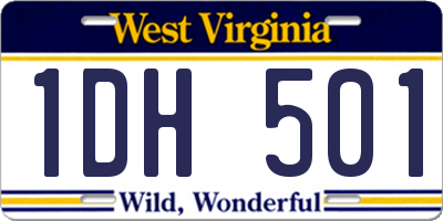 WV license plate 1DH501