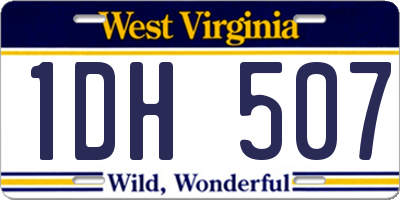 WV license plate 1DH507