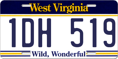 WV license plate 1DH519