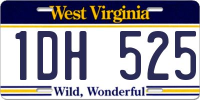WV license plate 1DH525