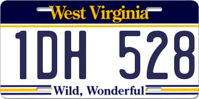 WV license plate 1DH528
