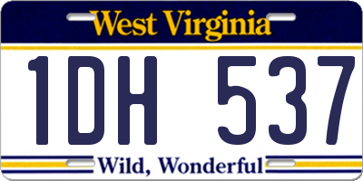 WV license plate 1DH537