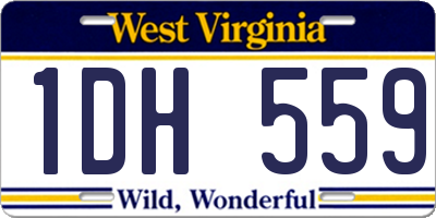 WV license plate 1DH559