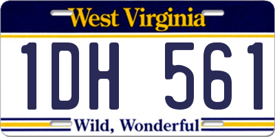 WV license plate 1DH561