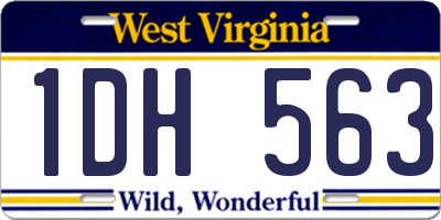 WV license plate 1DH563