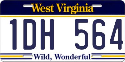 WV license plate 1DH564