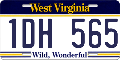 WV license plate 1DH565
