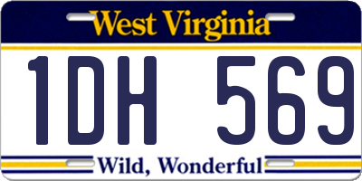WV license plate 1DH569