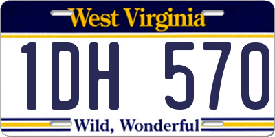 WV license plate 1DH570