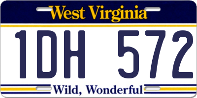 WV license plate 1DH572