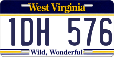 WV license plate 1DH576