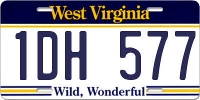 WV license plate 1DH577