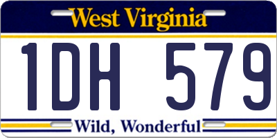 WV license plate 1DH579