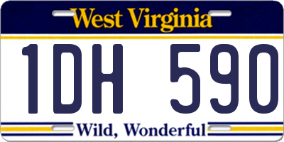 WV license plate 1DH590