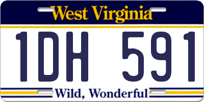 WV license plate 1DH591