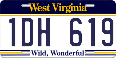 WV license plate 1DH619