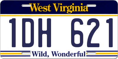WV license plate 1DH621