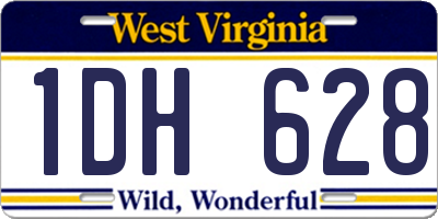WV license plate 1DH628