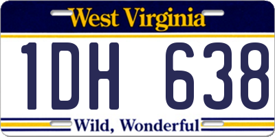 WV license plate 1DH638