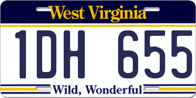 WV license plate 1DH655