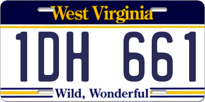 WV license plate 1DH661