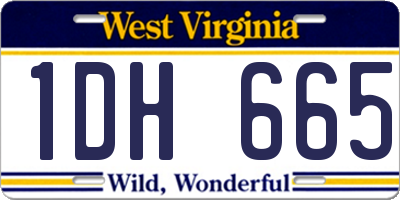 WV license plate 1DH665