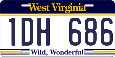 WV license plate 1DH686