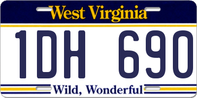 WV license plate 1DH690
