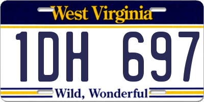 WV license plate 1DH697
