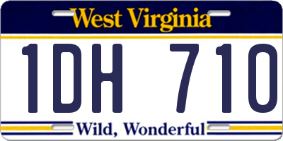 WV license plate 1DH710