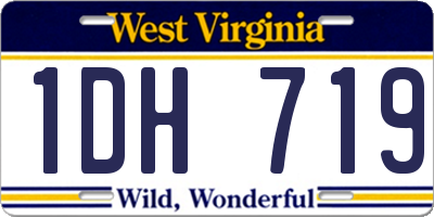 WV license plate 1DH719