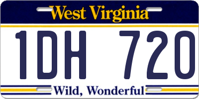WV license plate 1DH720