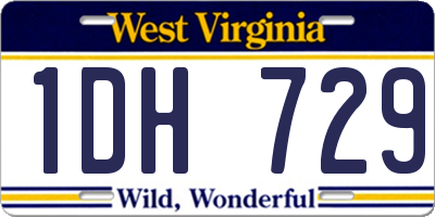 WV license plate 1DH729