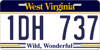 WV license plate 1DH737